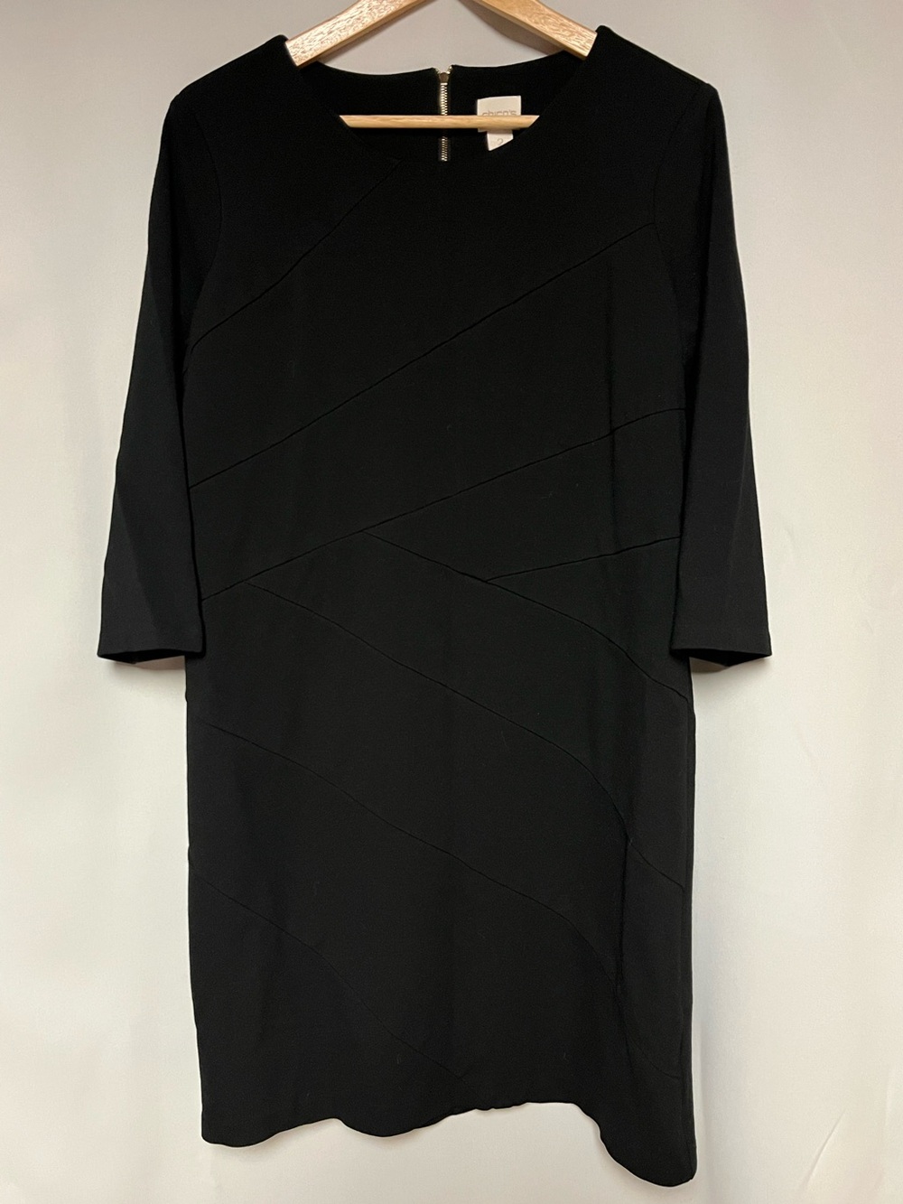 Chico's Midi Dress Black & Gold